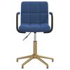 vidaXL Eetkamerstoelen draaibaar 2 st fluweel blauw