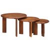 vidaXL Nest Koffietafels 3 st Honingbruin &Oslash; 54 x 40 cm