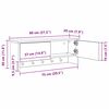 vidaXL Wandgemonteerde kapstok Wit 80 x 20 x 30 cm Bewerkt hout