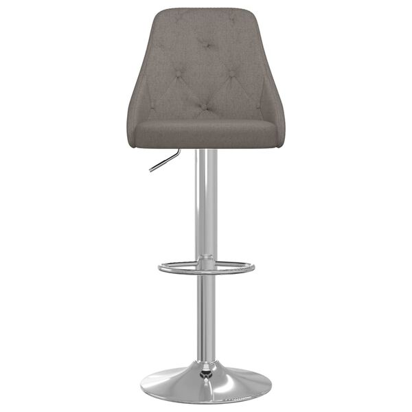 vidaXL Barkrukken 2 st stof donkergrijs