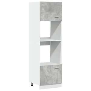 vidaXL Magnetronkast Lyon 60x57x207 cm bewerkt hout betongrijs