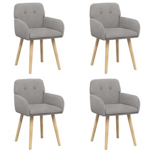 vidaXL Eettafelstoelen 4 st Boucl&eacute; Lichtgrijs 59 x 56,5 x 85 cm