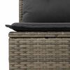 vidaXL 9-delige Loungeset met kussens poly rattan grijs