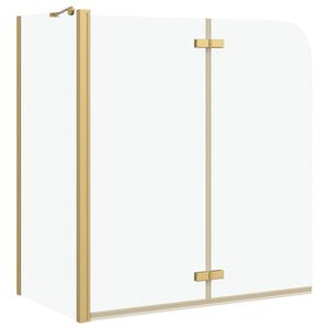vidaXL Douche Omhulsel Goud 120 x 68 x 130 cm ESG-glas en aluminium