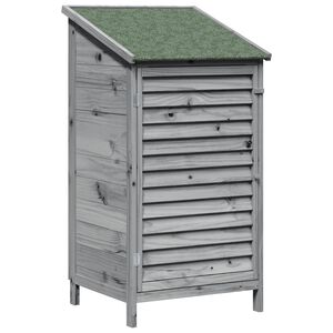 vidaXL Tuinschuur Grijs 59 x 56 x 113,5 cm Massief Vurenhout