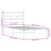 vidaXL Bedframe zonder matras metaal gerookt eikenkleurig 90x190 cm