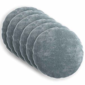 vidaXL Kussensloop 6 st HEERLEN Lichtblauw &Oslash; 40 cm Chenille Stof