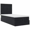 vidaXL Ottoman bed met matrassen en LED's 90x190cm fluweel zwart