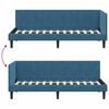 vidaXL Hoekbedframe met hoofdeinde Blauw 80 cm x 200 cm Fluweel