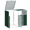 vidaXL Containerberging voor 2 containers 144x81x113 cm staal groen