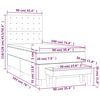 vidaXL Boxspring met matras fluweel roze 90x190 cm