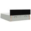 vidaXL Ottoman bed met matrassen en LED's 180x200cm fluweel lichtgrijs