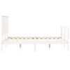 vidaXL Bedframe met hoofdbord massief hout wit