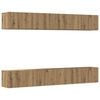 vidaXL 4-delige wand-tv-meubelset Artisan Oak 100x30x30 cm