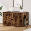 vidaXL Kattenhuis Gerookt eiken 85 x 55 x 50 cm Bewerkt hout
