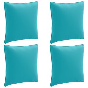 vidaXL 4-Delige Rugkussens PUTTEN 4 pcs 100% Polyester Turquoise