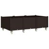 vidaXL Plantenbak met wielen 150x80x54 cm polypropeen bruin
