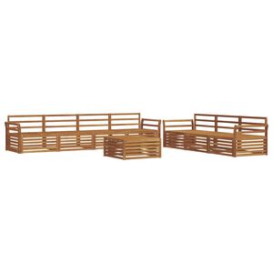 vidaXL Buiten bankenset 8 st Naturel Massief Acaciahout