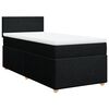 vidaXL Boxspring met matras stof zwart Single
