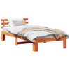 vidaXL Bedframe met hoofdeinde Wasbruin 90 x 190 cm Massief grenenhout