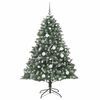 vidaXL Kunstkerstboom met 300 LED Groen 180 cm PVC en Plastic en Staal