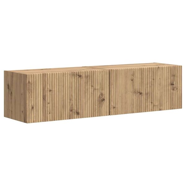 vidaXL TV Wandkast 2 pcs Ambachtelijk eiken 60 x 31 x 29,5 cm