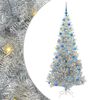 vidaXL Kerstboom met 300 LED met standaard Zilver 180 cm PET
