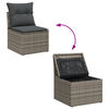 vidaXL Tuin Sofa Set 11 pcs Grijs Poly rattan en gepoedercoat staal