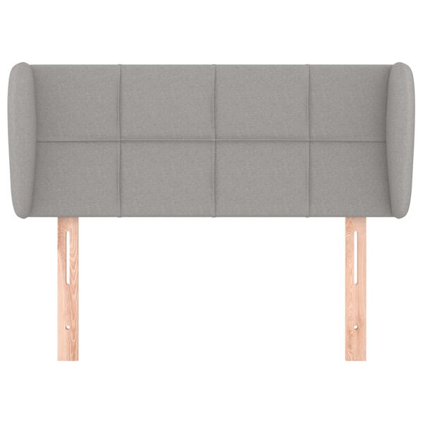 vidaXL Hoofdbord met randen 83x23x78/88 cm stof lichtgrijs