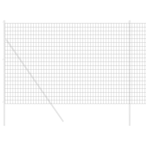 vidaXL Euro Hek Grijs 1,6 x 10 m PVC-gecoat ijzer