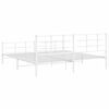 vidaXL Bedframe met hoofd- en voeteneinde metaal wit 200x200 cm
