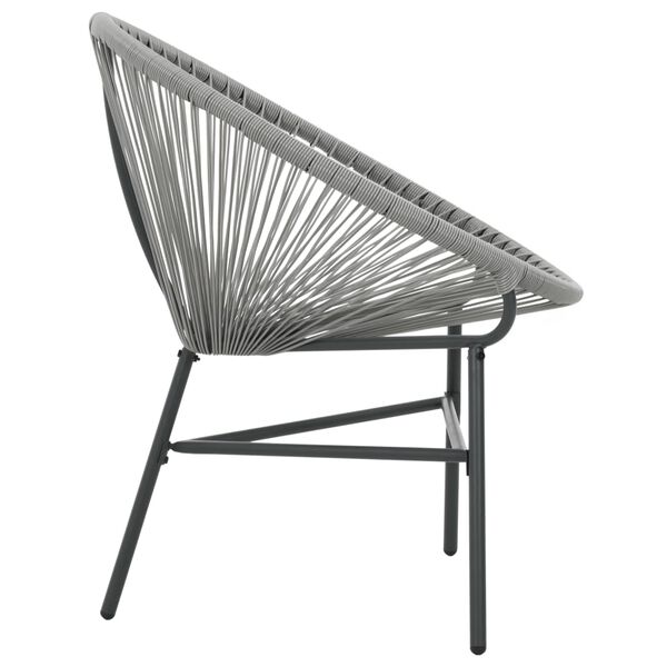 vidaXL Tuinmaanstoel poly rattan grijs