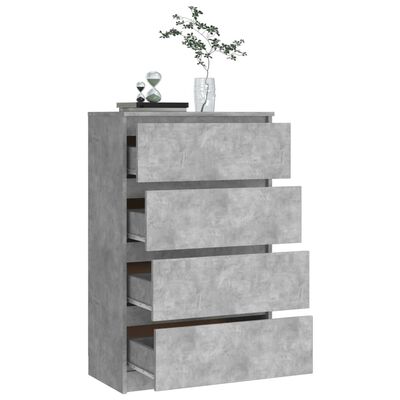 vidaXL Dressoir 60x35x98,5 cm bewerkt hout betongrijs