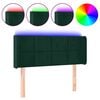 vidaXL Hoofdbord LED 83x16x78/88 cm fluweel donkergroen