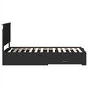 vidaXL Bedframe met lade Zwart en Zilver 90 x 200 cm Bewerkt hout