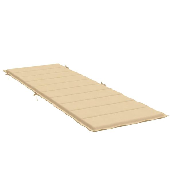 vidaXL Ligbedkussen 186x58x4 cm stof gemêleerd beige