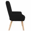 vidaXL Fauteuil Zwart 63 x 67 x 94 cm Stof en multiplex
