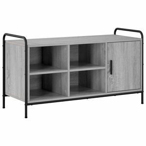 vidaXL Schoenenkast 100 x 39,5 x 55,5 cm Bewerkt hout Grijs Sonoma