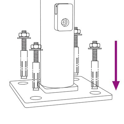 vidaXL Gaashek met flens 1x10 m antracietkleurig