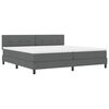 vidaXL Boxspring bed met matras Donkergrijs 200 x 200 cm Stof