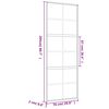 vidaXL Schuifdeur 76x205 cm mat ESG-glas en aluminium goudkleurig