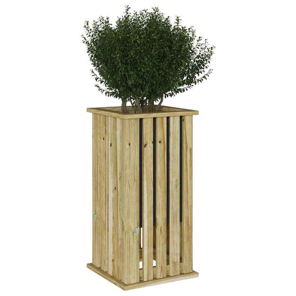 vidaXL Plantkisten Bruin 33 x 33 x 65 cm Ge&iuml;mpregneerd grenenhout