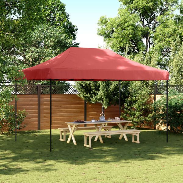 vidaXL Partytent inklapbaar pop-up 440x292x315 cm bordeauxrood