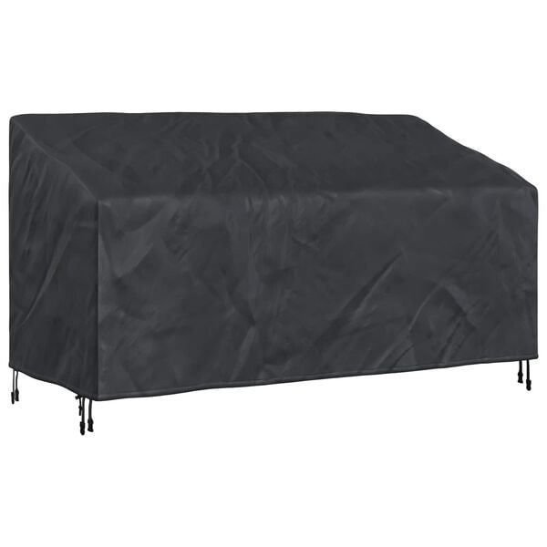 vidaXL Tuinbankhoes Zwart 185 x 85 x 65 / 94 cm 210D Oxford Stof