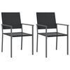 vidaXL Tuinstoelen 2 st 54x62,5x89 cm poly rattan zwart