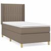vidaXL Boxspring met matras stof taupe 80x200 cm