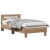 vidaXL Bedframe Artisan Eiken 203 x 95 x 70 cm Bewerkt hout