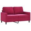 vidaXL Tweezitsbank 120 cm fluweel wijnrood