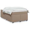 vidaXL Boxspring met matras kunstleer cappuccinokleurig 120x200 cm