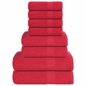 vidaXL 8-delige Handdoekenset FROGN 360 g/m&sup2; rood